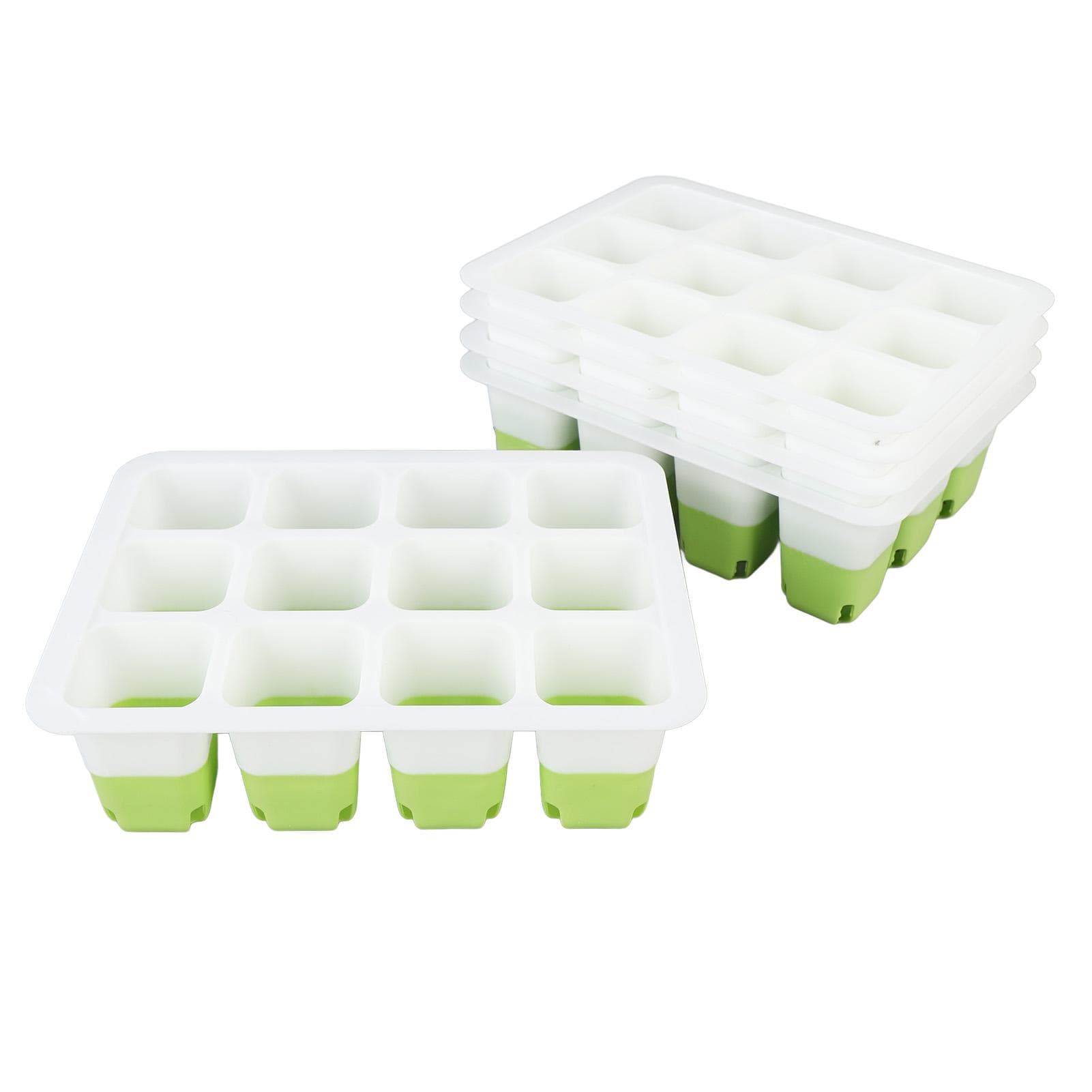 5 Pcs Plant Starting Tray Silicone Reusable Pop Out Cells Indoor Plant Germination Tray for