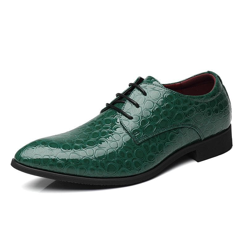 Formal Oxford Shoes for Men Wedding Shoes Suit Leather Italy Pointed Toe Men Dress Shoes 44 green