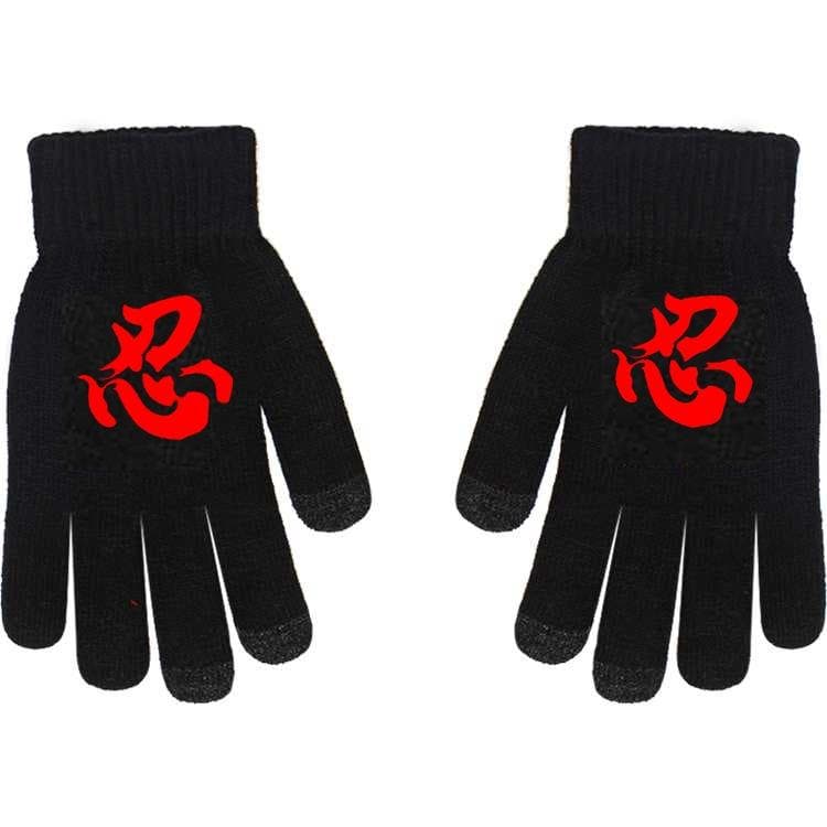 One Piece Luffy Chopper Zoro Nami Anime Online Game Peripheral Gloves Full-finger Black Non-slip Thickening To Keep Warm Average Size