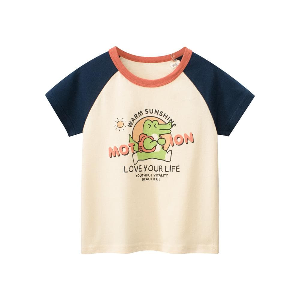 Children's Clothing Summer New Children's Short-sleeved T-shirts Baby Girl Clothes Cartoon 140cm