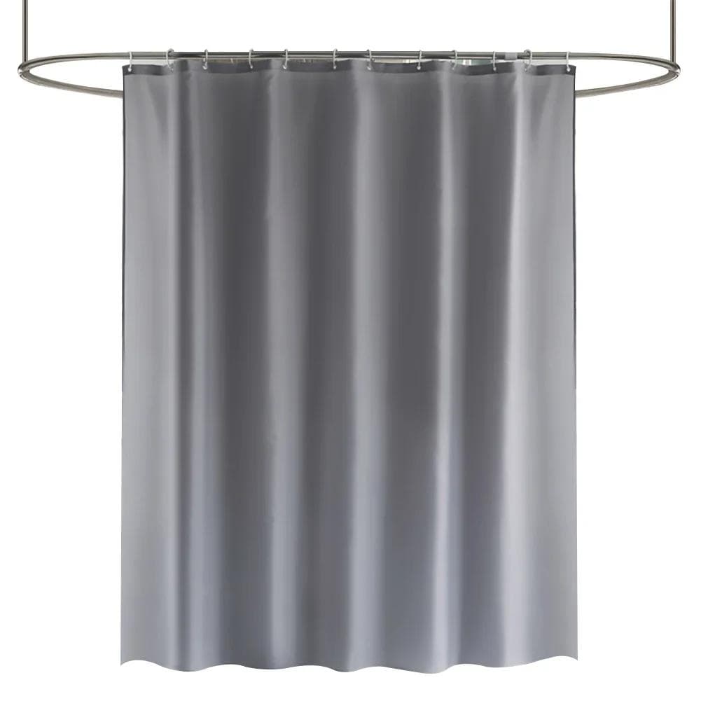 180-230cm Shower Curtains Waterproof Heavy Duty Thick Fabric Bath Curtain for Hotel Bathroom Bathtub Solid White Private Cover 180x230cm grey