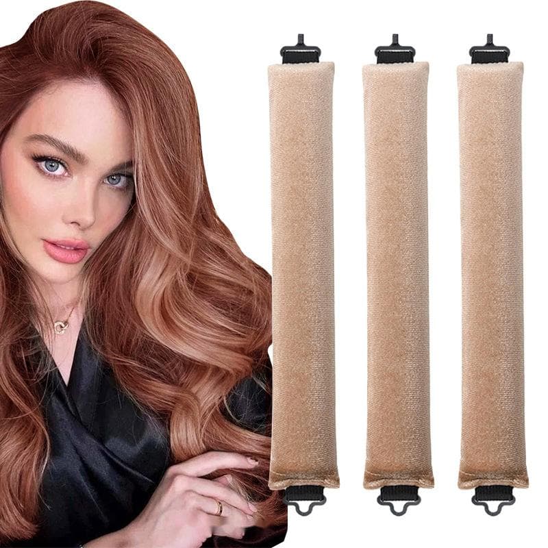 Hair Styling Tools Set: No-Heat Hair Curler, Convenient Hair Styling Tool, Sponge Hair Curler Brown-3pcs multicolour