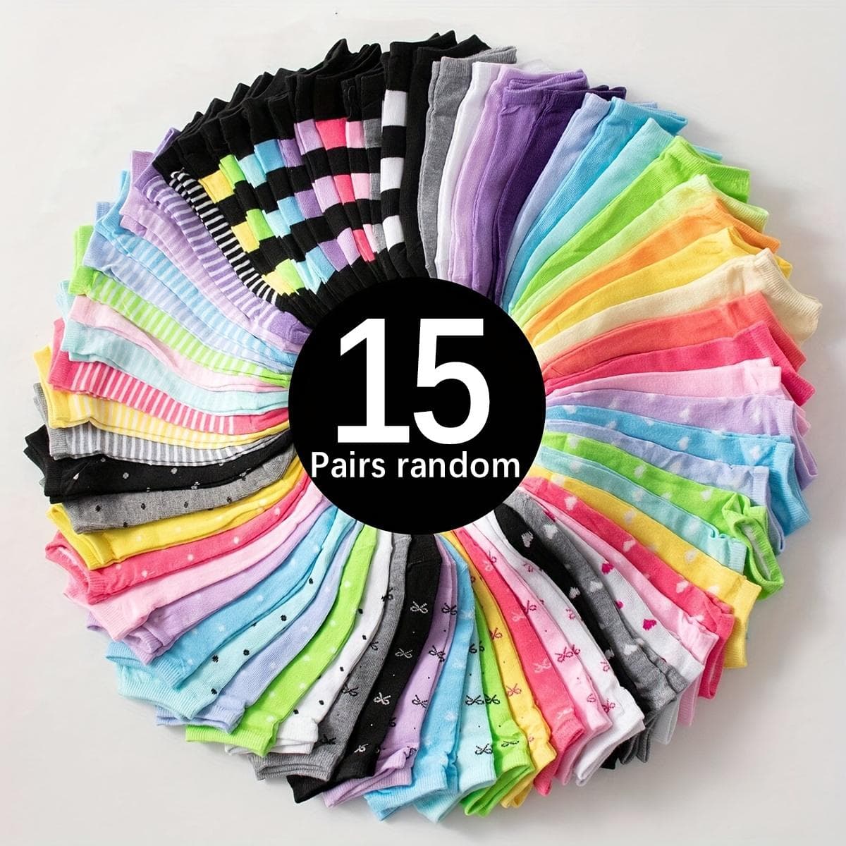10/15 Pcs of Fashionable Classic and High-Quality Summer Candy Colored Women's Socks Comfortable Soft and Casual Short Socks One Size