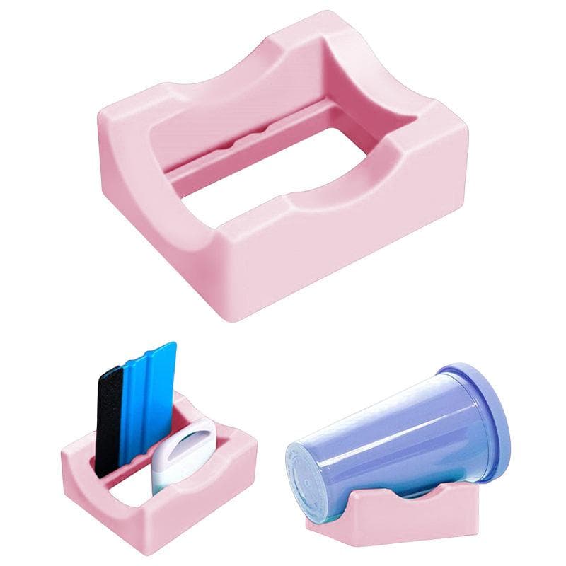 Silicone Cup Cradle Multifunctional Anti Slip Small Tumbler Stand Cup Holder For Bottles Crafts Silicone Cup Holder pink