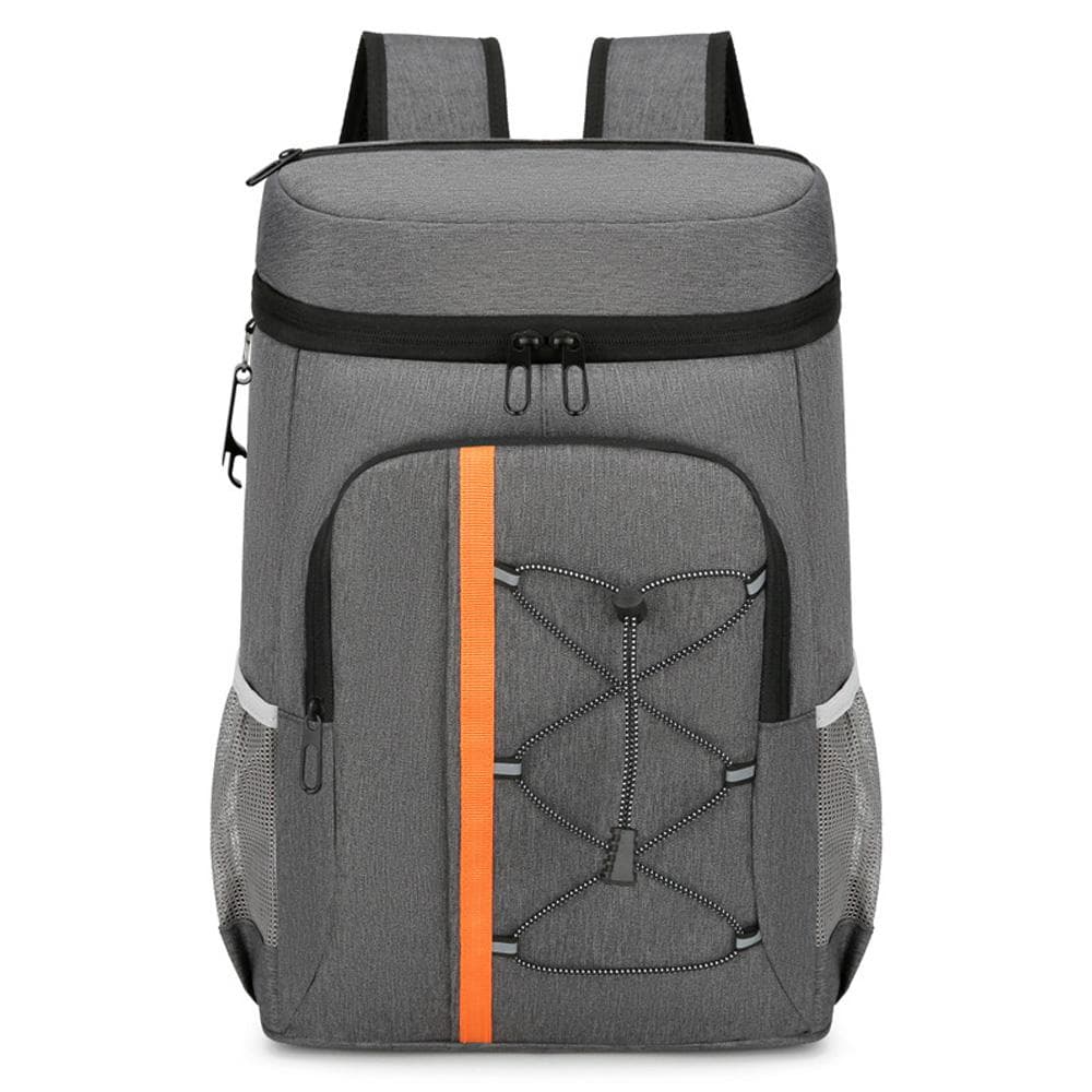 Insulated Cooler Backpack Aluminum Foil Thermal Backpack Picnic Cooler Bag for Camping dark gray