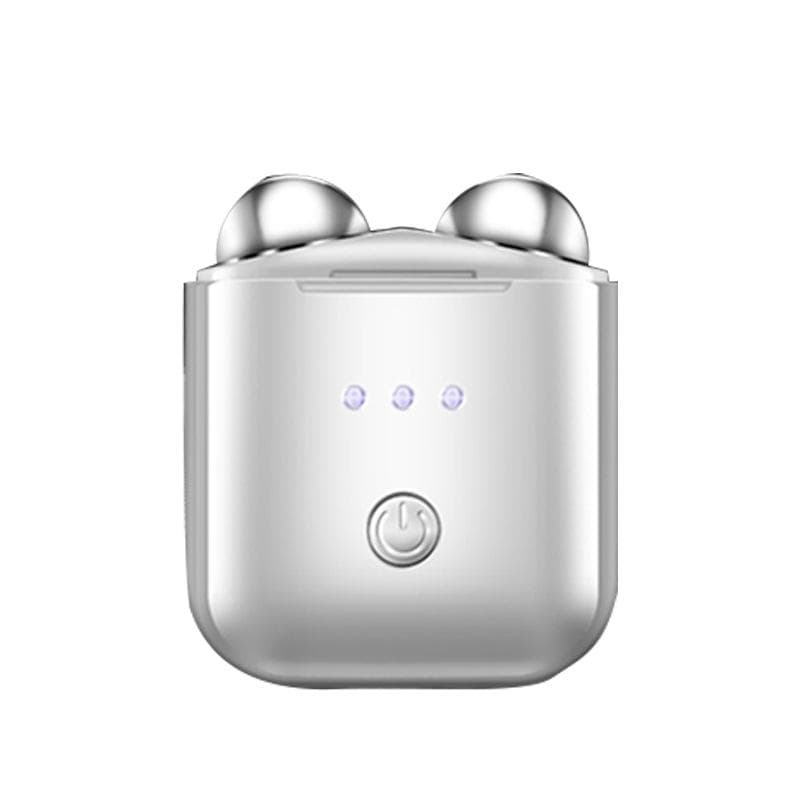 Micro-current Beauty Instrument, Lifting Massage Relaxation Home Beauty Instrument, Small Size, Large Function and Practical silver