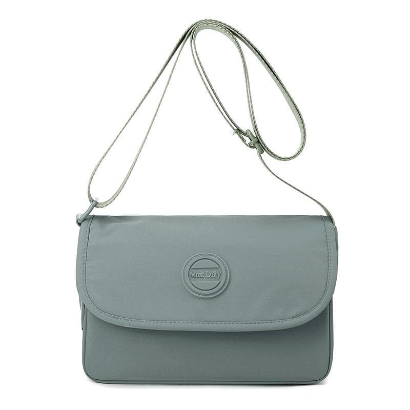 Women's Lightweight Crossbody Bag Nylon Water-Repellent Shoulder Bag grey