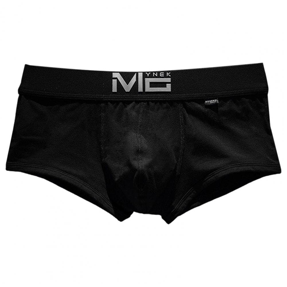 Men Boxer Underwear Low-rise Elastic Waistband Letter Print Shorts Briefs U-convex Breathable Non-Stuffy Sweat-Free Fabric Brief XXXL black