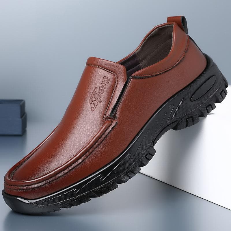 Men's Shoes New Platform New Plus-size 45-46-47-48 Men's Shoes Trendy Men's Casual Leather Shoes Men 48 brown