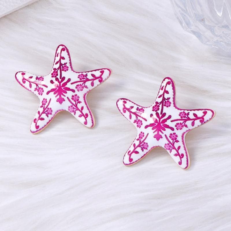 Fashion Exaggeration Summer Marine Starfish Earrings For Woman Holiday Party Bohemian Jewelry Accessories Gifts A2