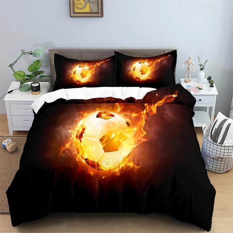 Football Bedding Set 3D Soccer Child Duvet Cover Single Double Sports Boy Home Textile Comforter Nordic Covers for Bed King Full 135x200cm 2pcs