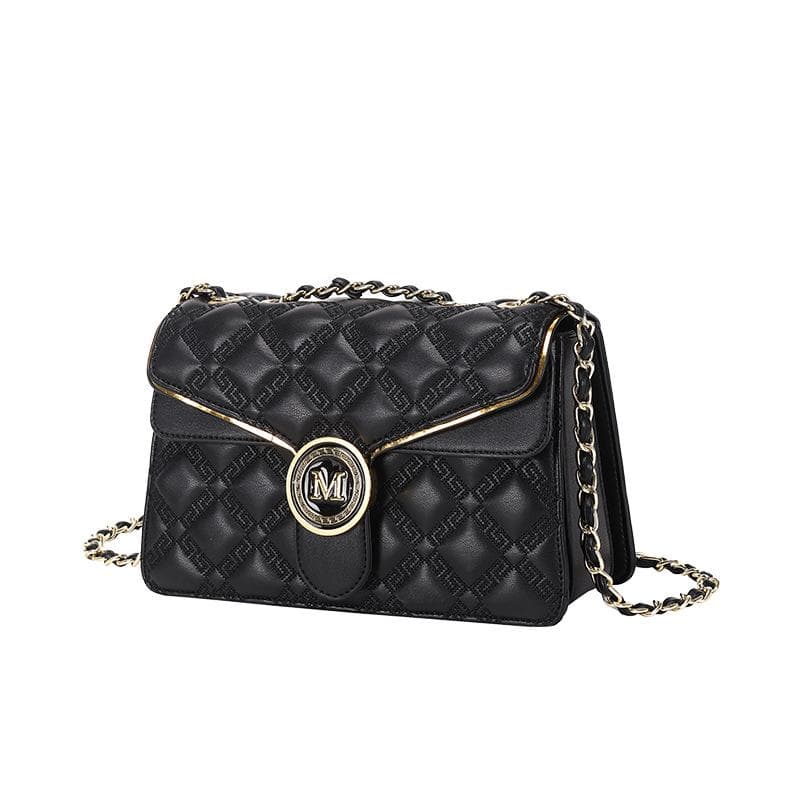 Spring/summer Simple Female Bag Diamond Lattice Chain Bag Female Spring/summer Small Square Bag Commuter Shoulder Bag Crossbody Bag black