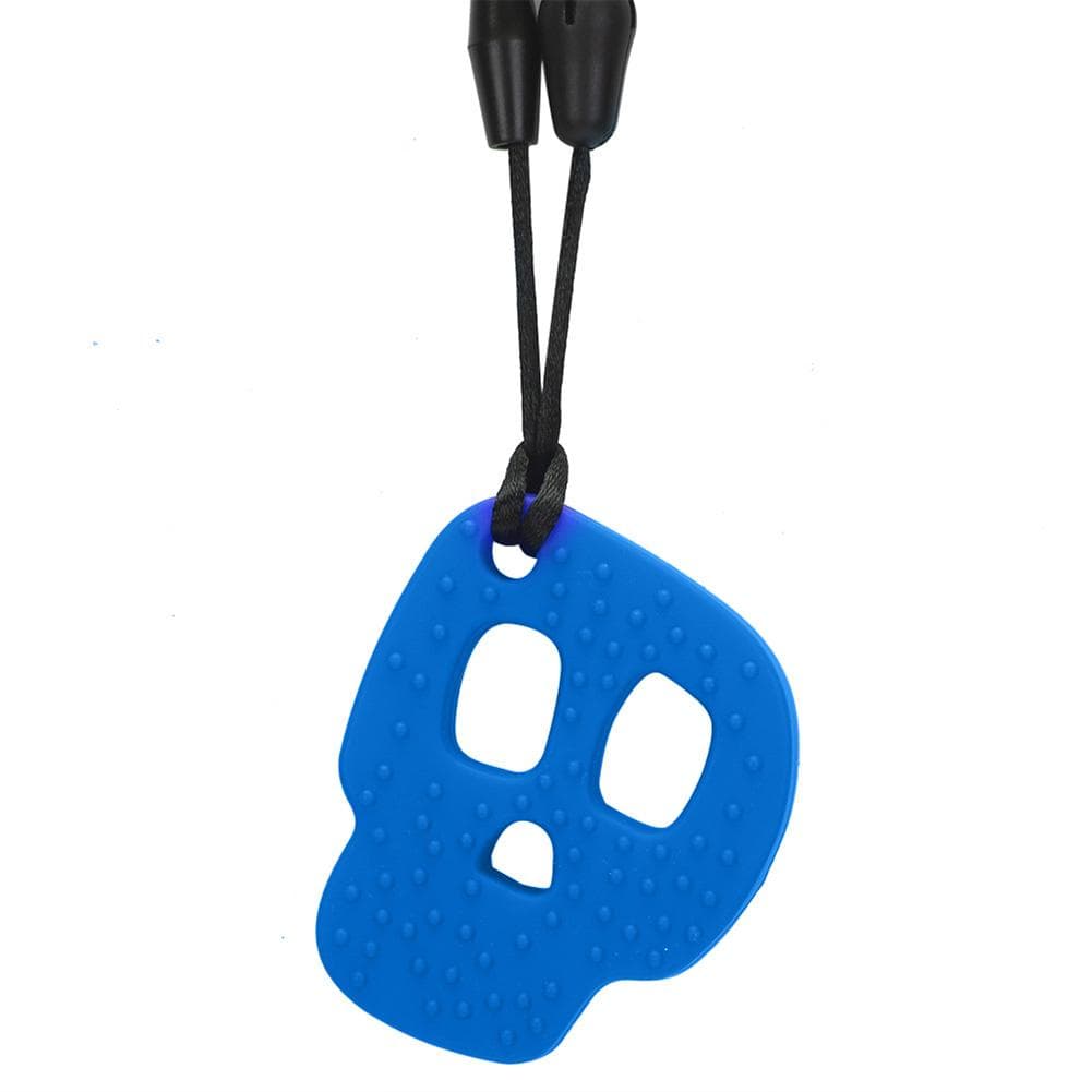 Silicone Baby Teether Pendant Safe Soothing Infant Chewing Teething Necklace ToyBlack