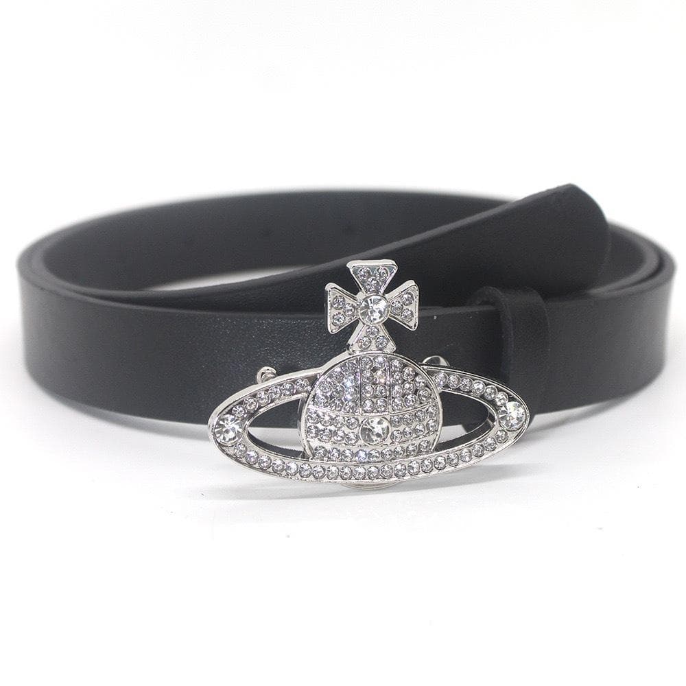 Four Seasons Available Belt Buckle Adjustable Thin Belt Fashionable Hundred Match Suit Dress Decoration Waist Belt Female 105cm