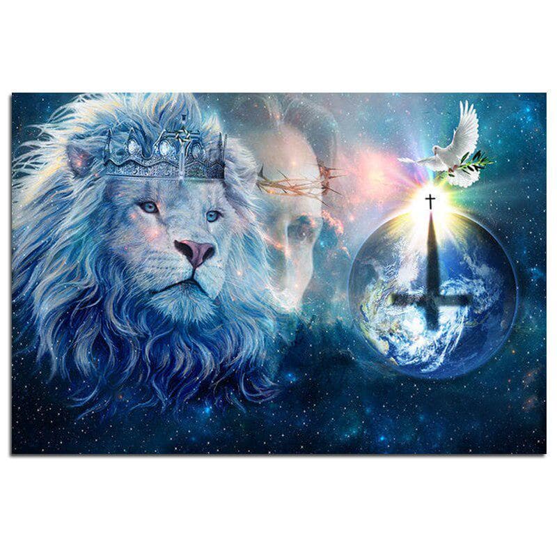 Diamond Embroidery Lion 5D DIY Diamond Painting Cross Stitch 20X30CM