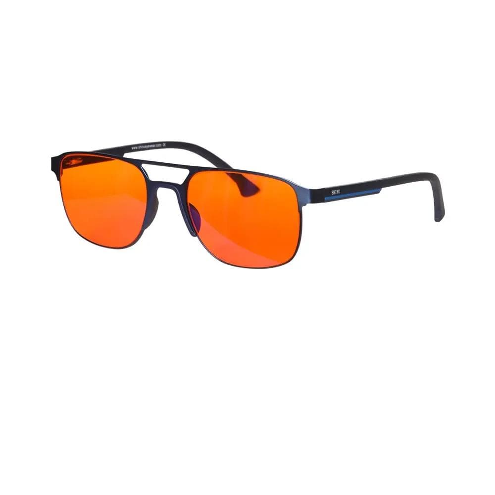 SHINU Blue Light Blocking Glasses Red Orange Lens for Better Sleep Gaming Husband Gift Double Bridge Men Eyewear