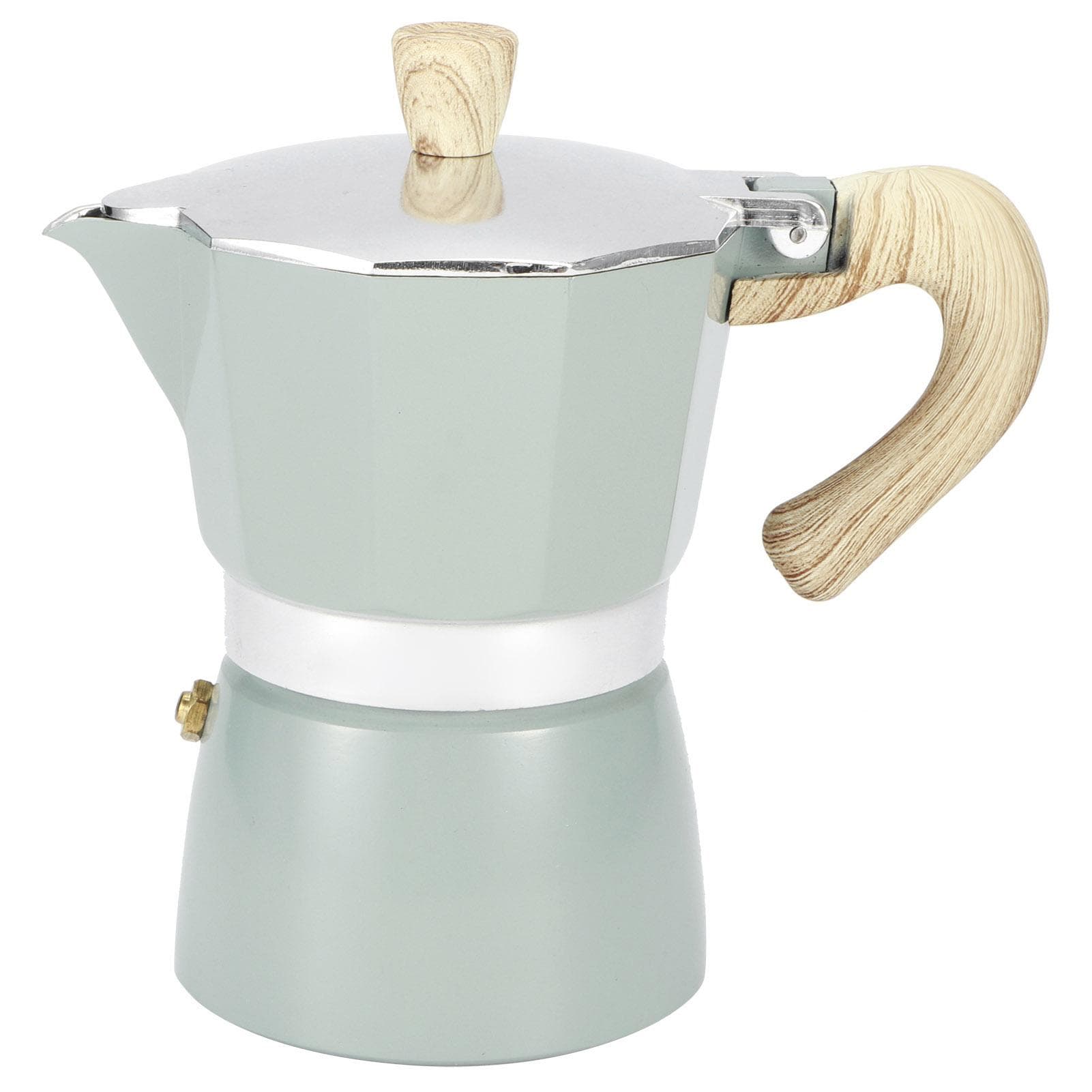 Stovetop Coffee Maker Aluminium Octagonal Coffee Pot Kettle Moka Pot for Home Kitchen Supplies300ML