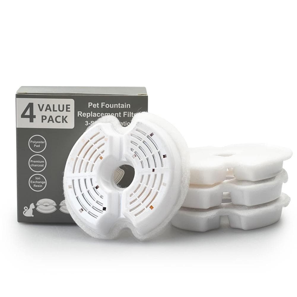 4/8/32Pcs Replaced Activated Carbon Replacement Fountain Filters for Cat Pet Dog Water Drinking Dispenser Replacement Set