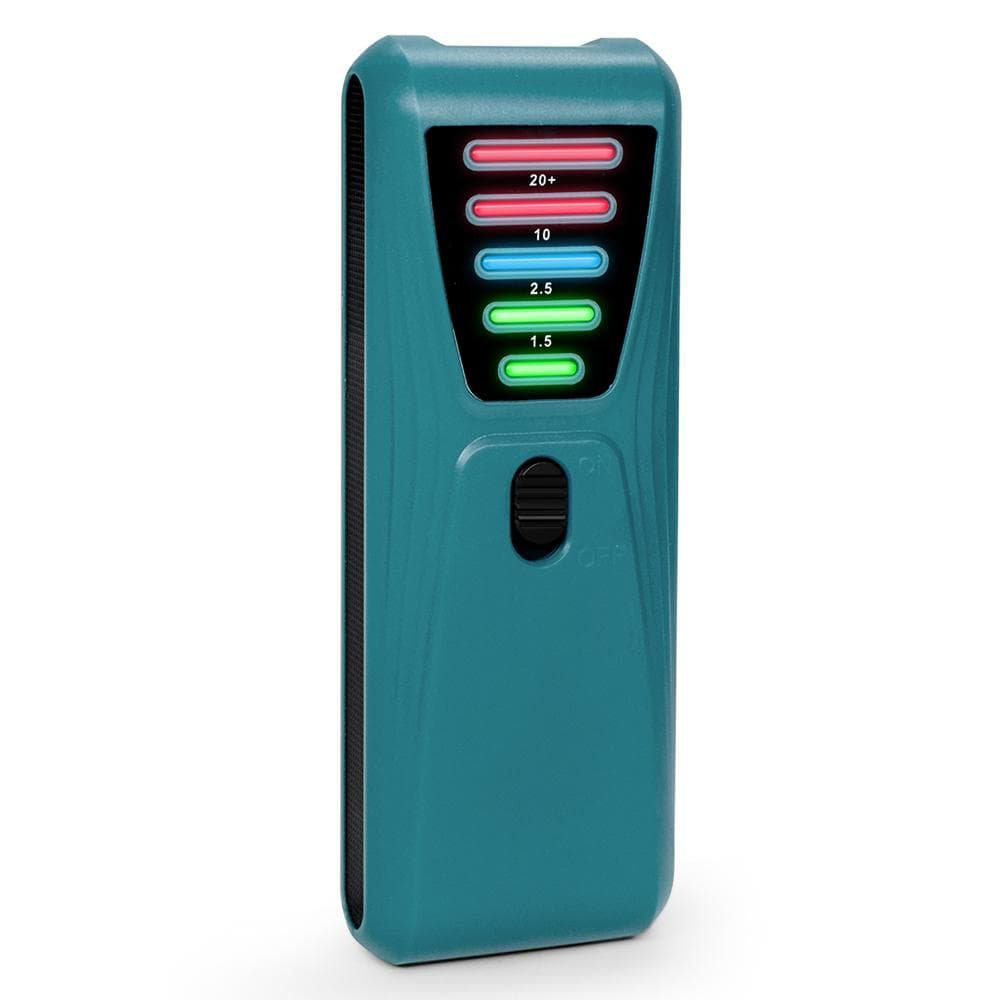 Practical Electromagnetic Radiation Detector Handheld EMF Tester EMF Meter Portable 5 LED Gauss cyan