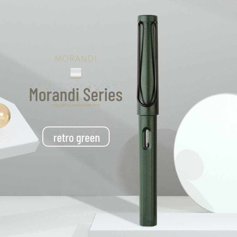 Colorful Student Fountain Pen with Replaceable Ink Capsule for Calligraphy and Correct Writing Posture 0.38mm with Converter