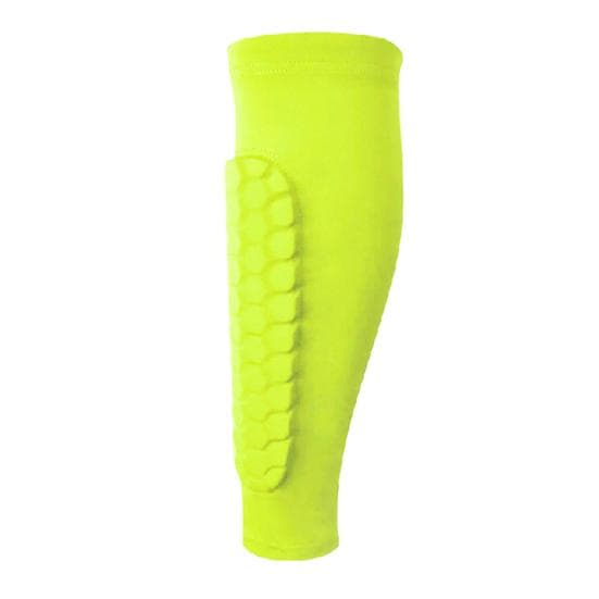 Soccer Shin Guard Sleeves Calf Compression Sleeve with Honeycomb Pads Leg Protection S green