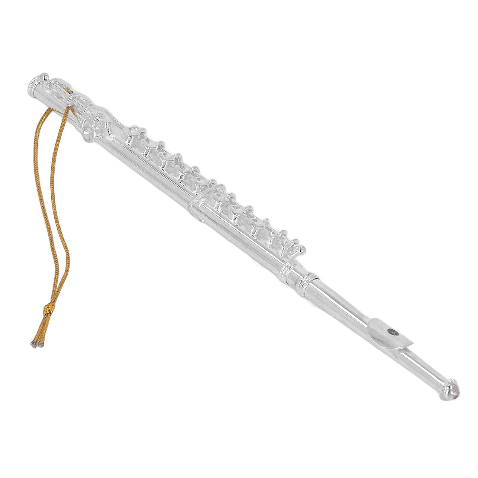 Mini Musical Instrument Model High Gloss Exquisite Lifelike Details Firm Miniature Flute Model for