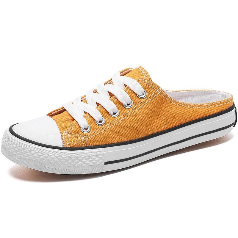 New Spring and Summer Ladies Slippers Summer Casual Canvas Slippers Comfortable Breathable and Non-slip 40 orange