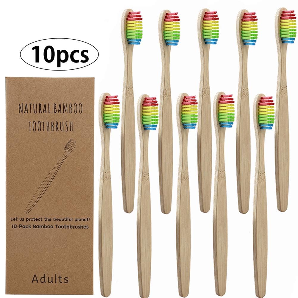 10PCS Toothbrushes Soft Bristle Remove Surface Stains Comfortable Grasp Toothbrushes Set for Adult