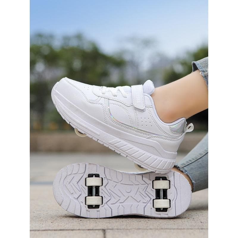 Children's Roller Shoes Boys Four-wheeled Girls Sports Roller Skating Walking Wheel Shoes Deformed Roller Shoes 40