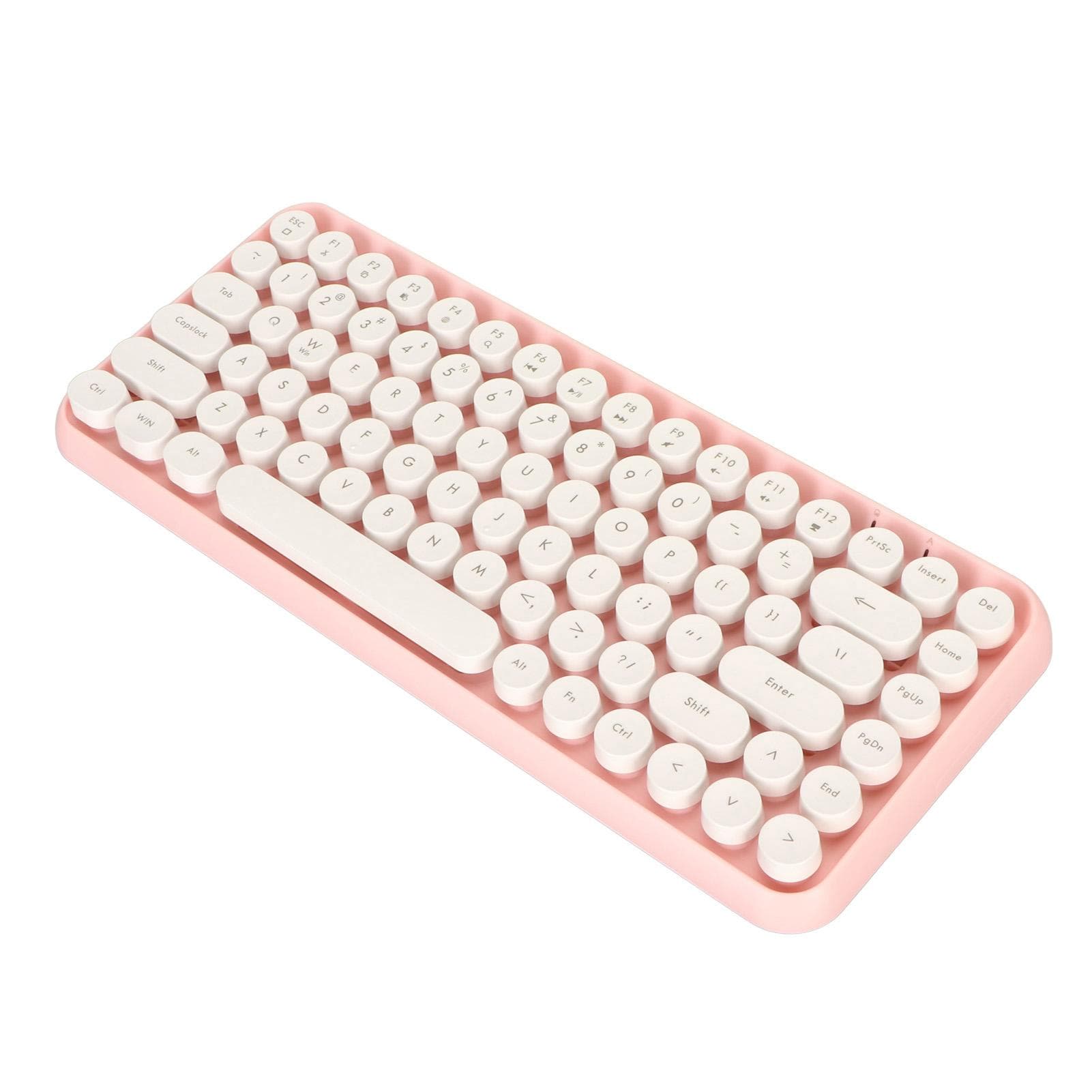 Wireless Bluetooth Keyboard 84 Keys Retro Round Keycaps Keyboard for IOS for OS X for Windows for