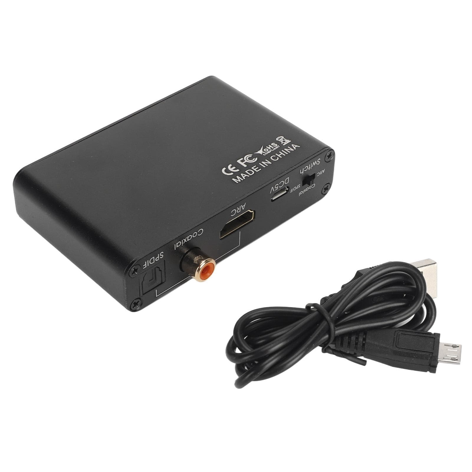 HD Output ARC Sound Extractor 192KHz Optical SPDIF 3.5mm Headphone Port Digital Analog Sound