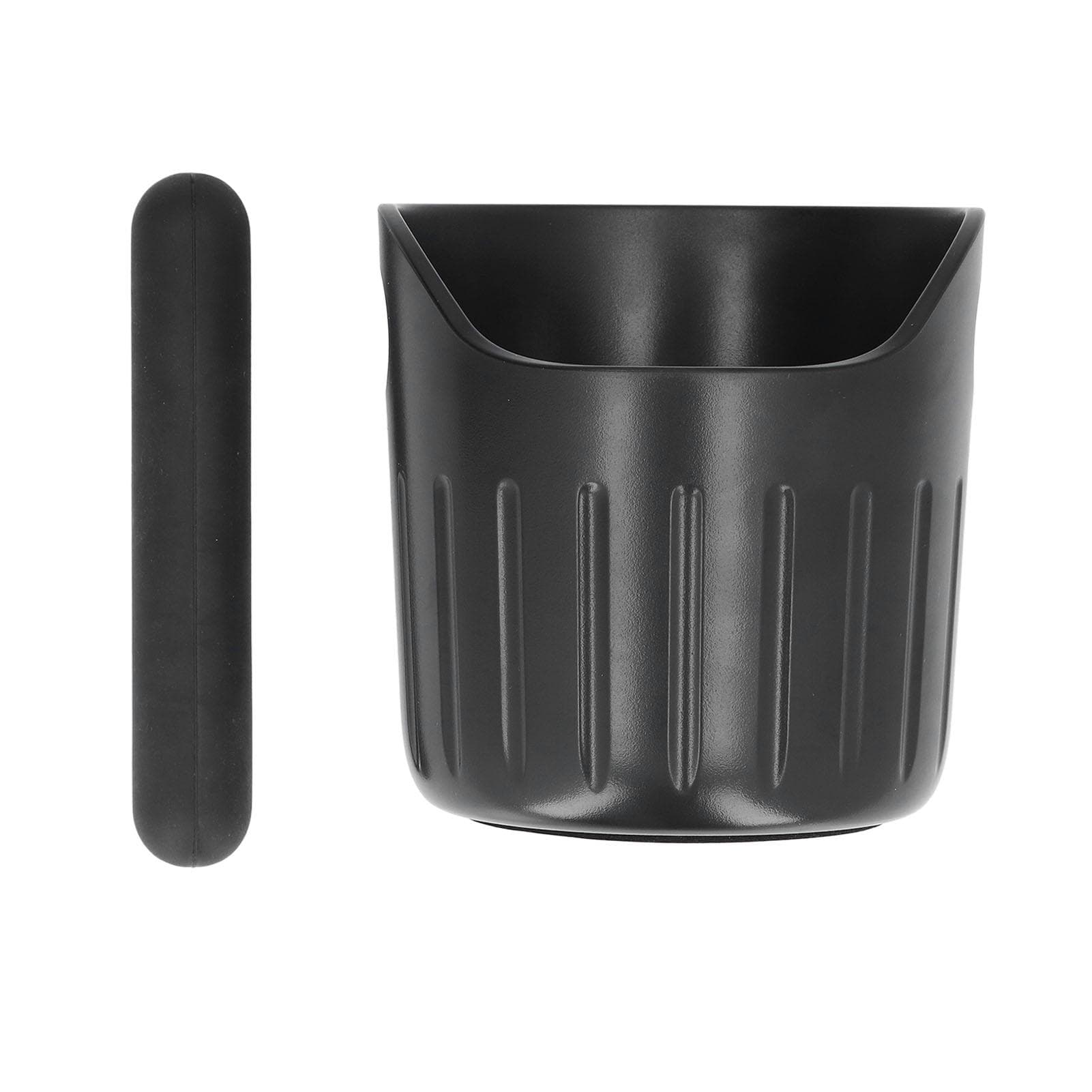 Coffee Grounds Bucket Portable ABS Coffee Knock Box with Skid Resistance Rubber Mat for Home Cafe