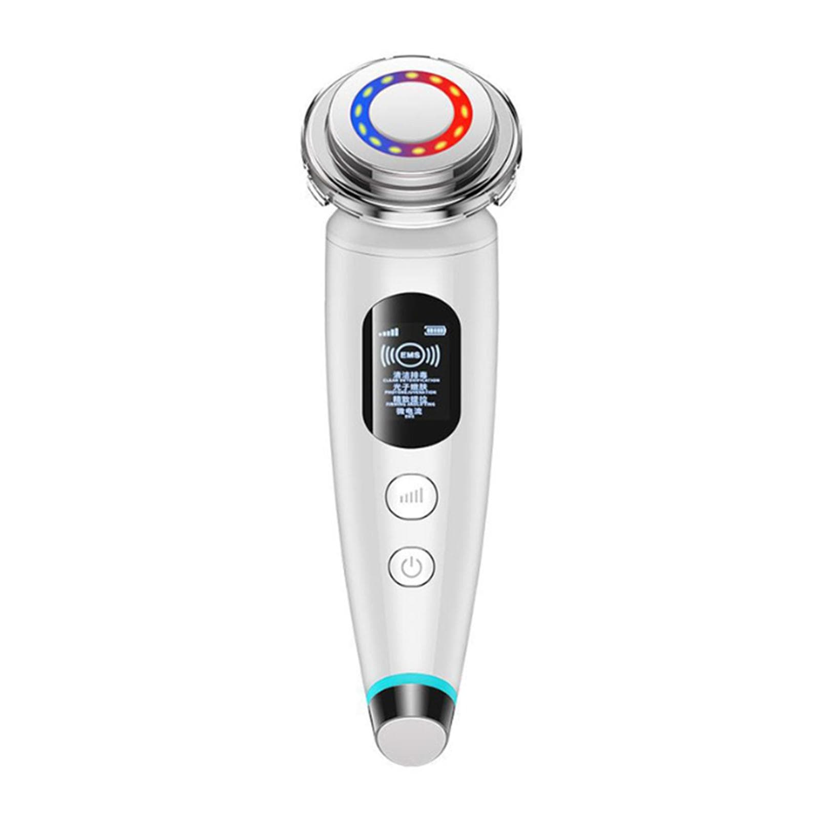 Ultrasonic Beauty Instrument Photon Rejuvenation Device Ion Introduction Micro Current Facial white