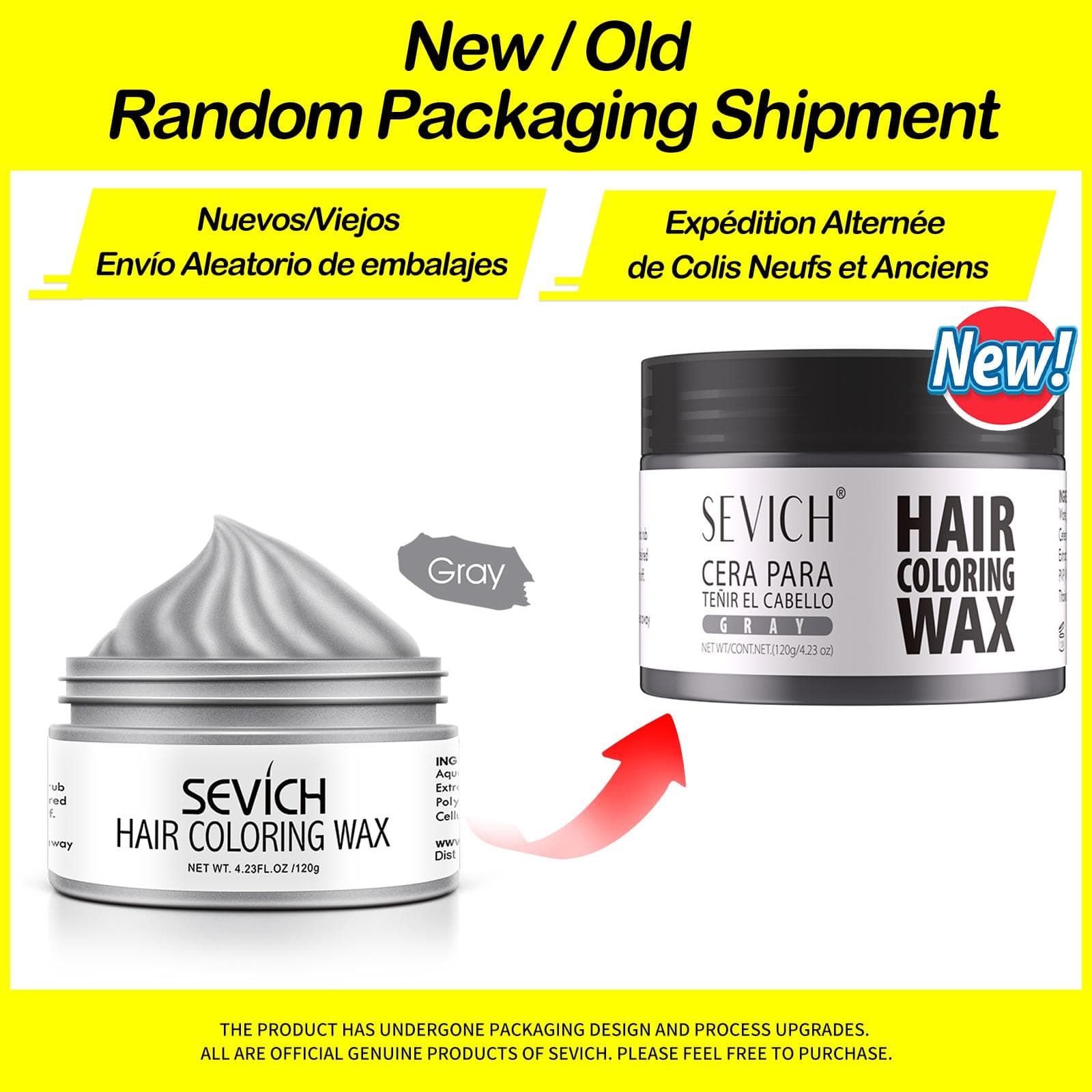 Sevich Long Lasting Hair Colour Wax Diy Hair Dye Mud Easy To Wash Temporary Hair Colour Cream Party Hair Mud Kids Hair Dye grey