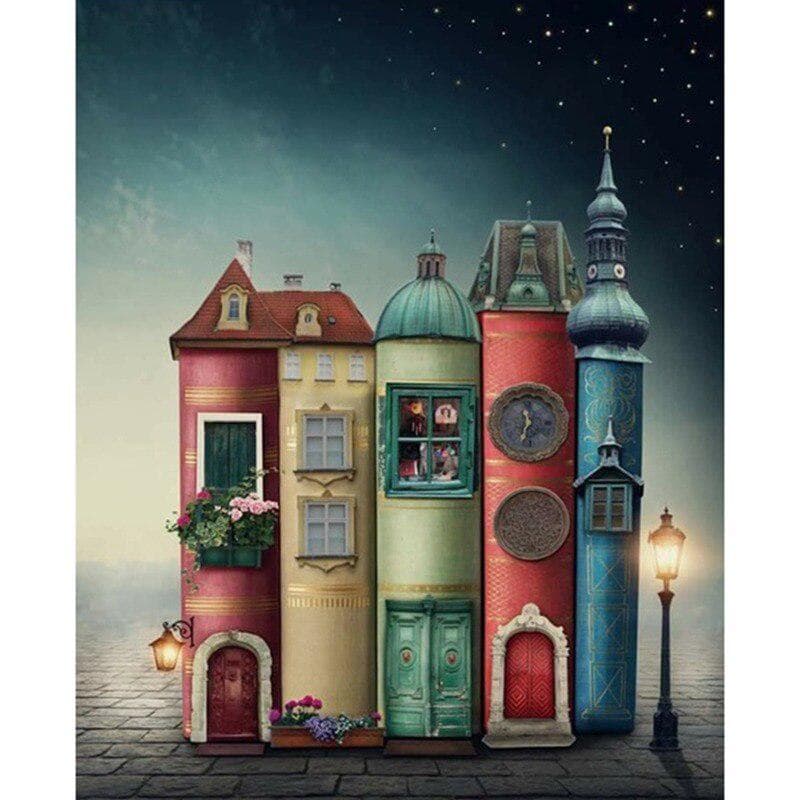 5D DIY Diamond Painting Castle Scenery 3D Diamond Rhinestone Embroidery Cross Stitch 20X30CM