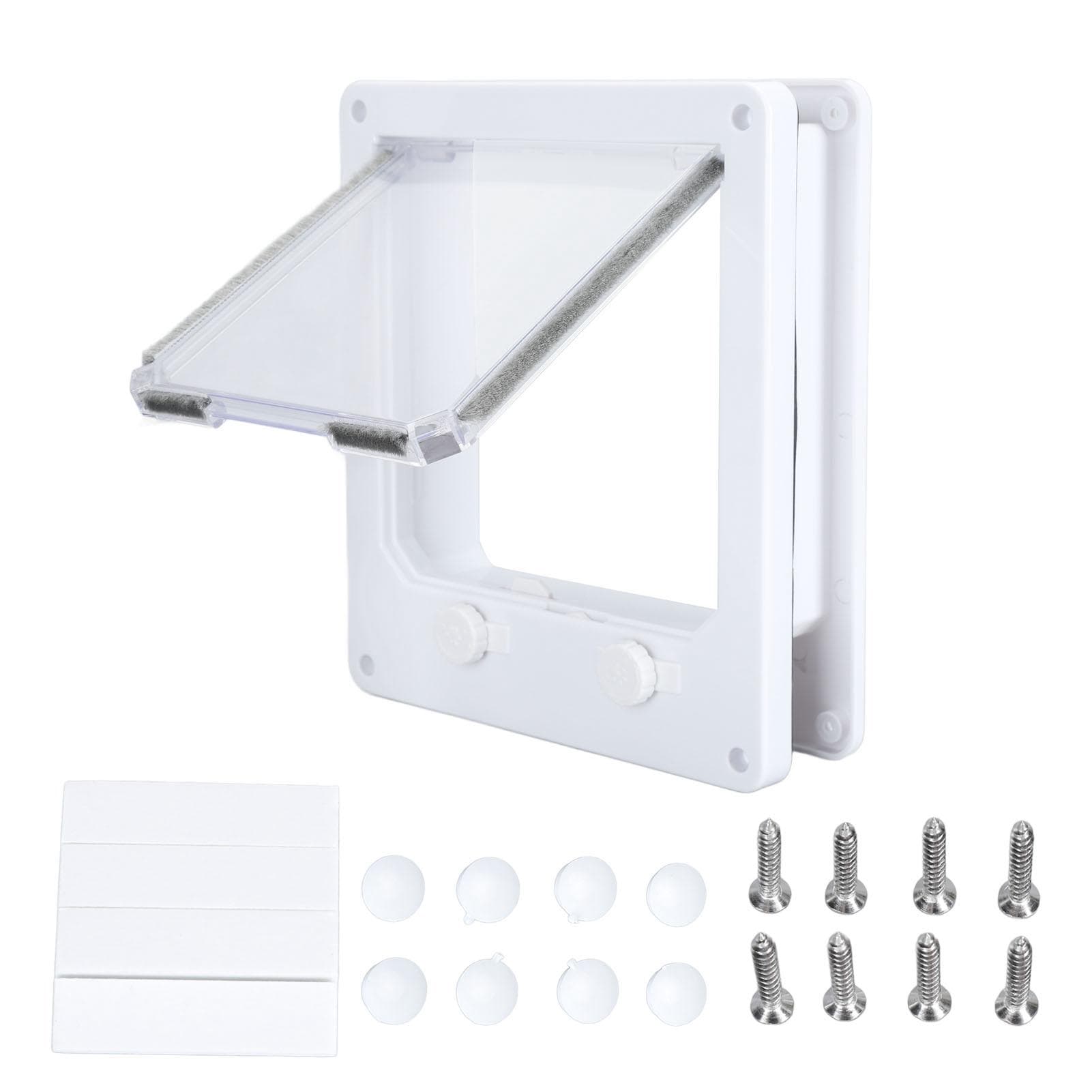 Pet Door Double Rotary Switch Easy to Clean Strong Construction Long Lasting Use Cat Dog Flap Door M(for 4-6.5kg)