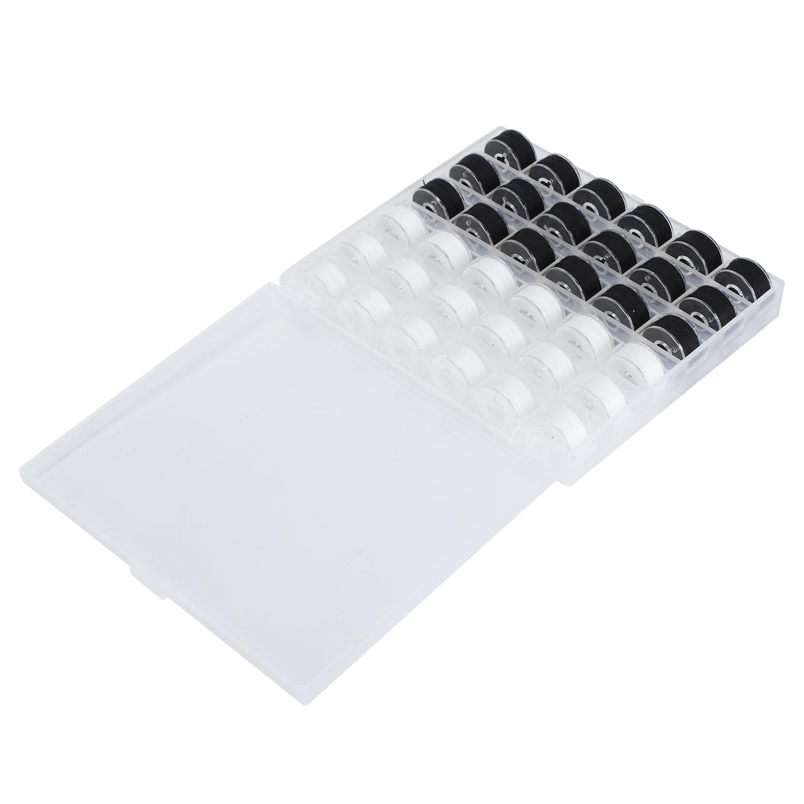 Bobbins Box Set with Sewing Threads Sewing Accessories 36 Grids Transparent Boxed