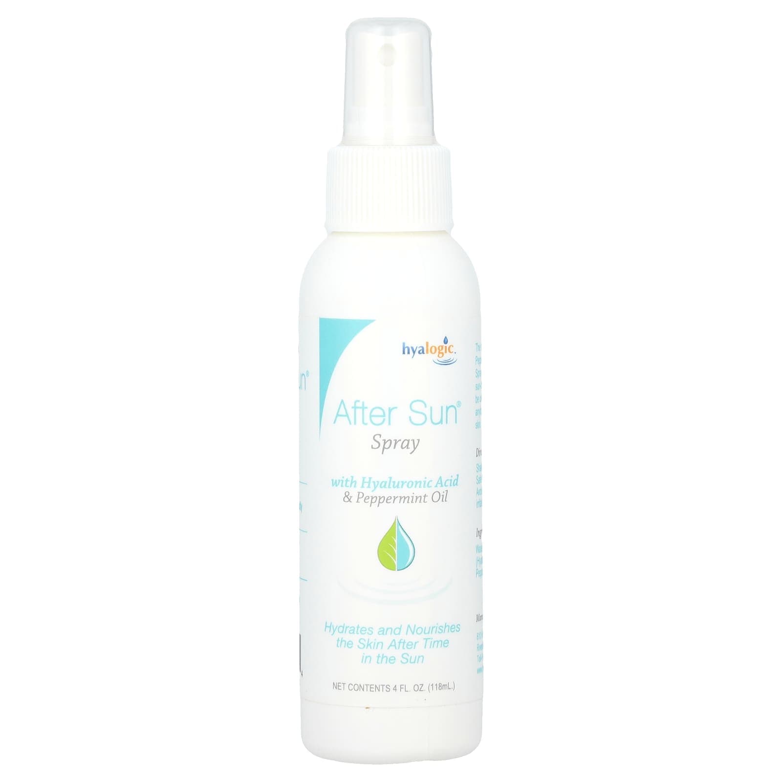 Hyalogic, After Sun Spray with Hyaluronic Acid and Peppermint Oil, 4 fl oz (118 ml)
