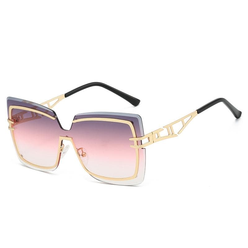 Luxury Designer Sunglasses Women Oversized Square Vintage Punk Shades Trendy Travel Glasses Fashion Brand