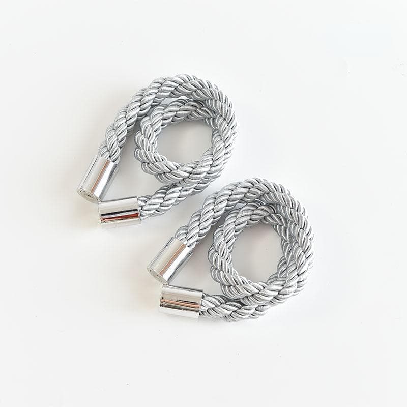 2pcs Magnetic Curtain Tieback Holder Hook Buckle Clip Curtain Tieback Decorative Home Accessories light grey