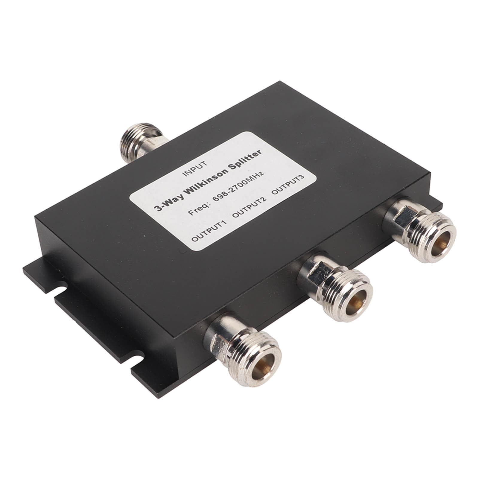 3 Way TV Signal Splitter Professional 698‑2700MHz 3 Way Power Divider with F Female Thread