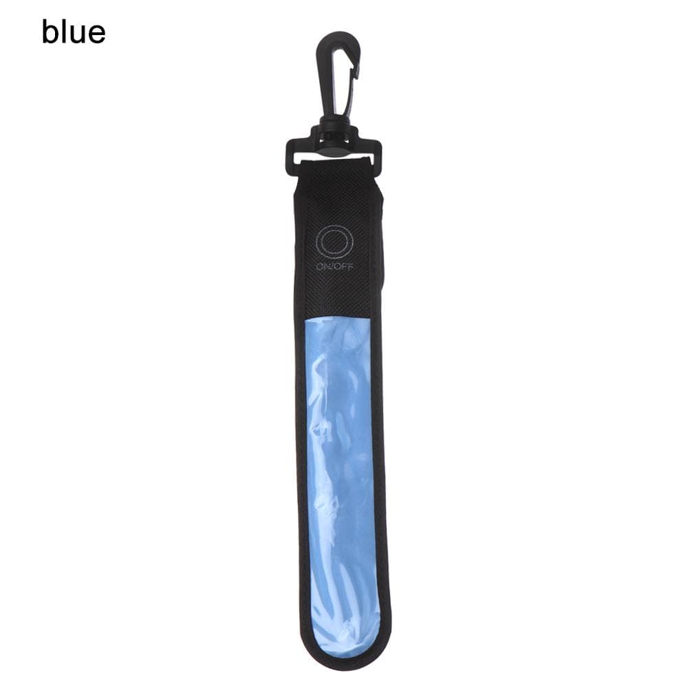 1Pc LED Glowing Luminous Reflective Safety Alert Hand Strap Wristband Bicycle Armband Light Backpack Hanging Light Night Running blue