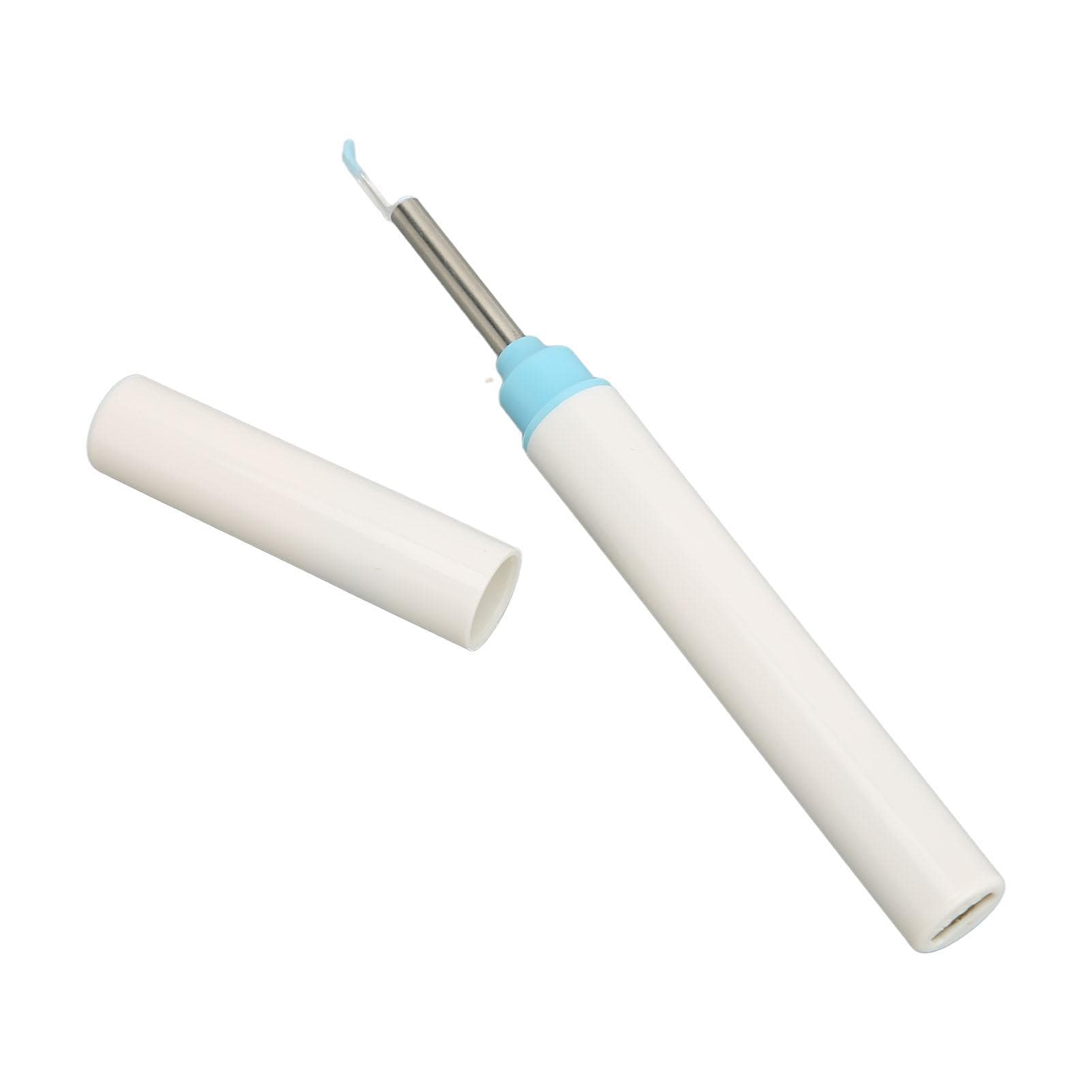 Visible Ear Wax Remover White Ergonomic Waterproof Supports APP USB 1080P HD Camera Ear Wax Removal
