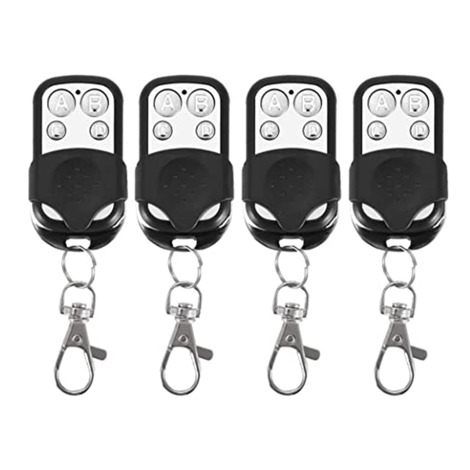 4Pcs Remote Control Key Fobs One-click Theft Against 4 Buttons Simple Pairing 433MHz for Car Garage 4Pcs