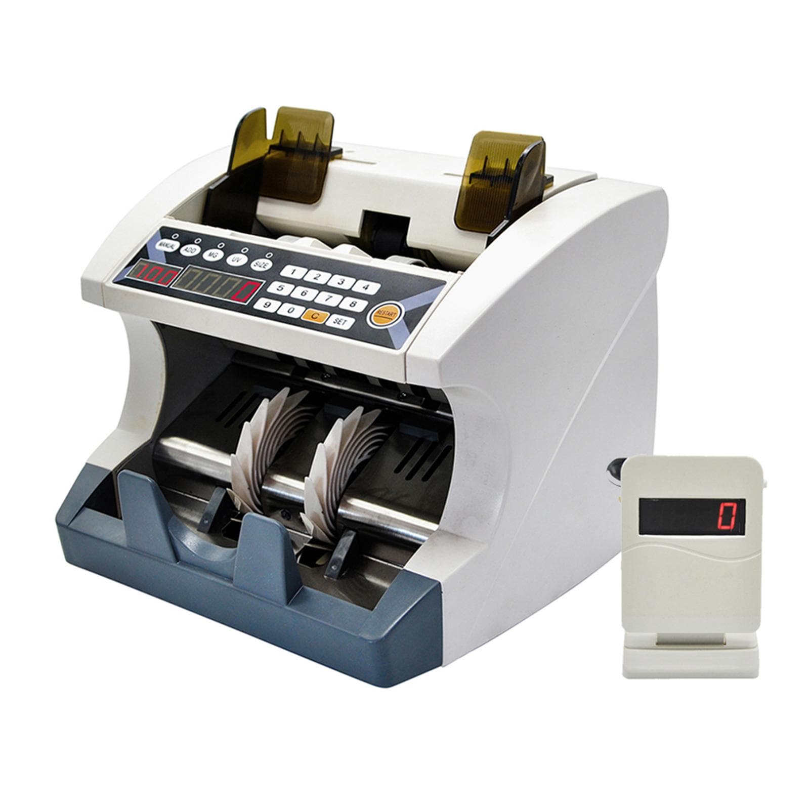 Multi-Currency Automatic Cash Banknote Money Bill Counter Counting Machine with UV MG Counterfeit UK Plug