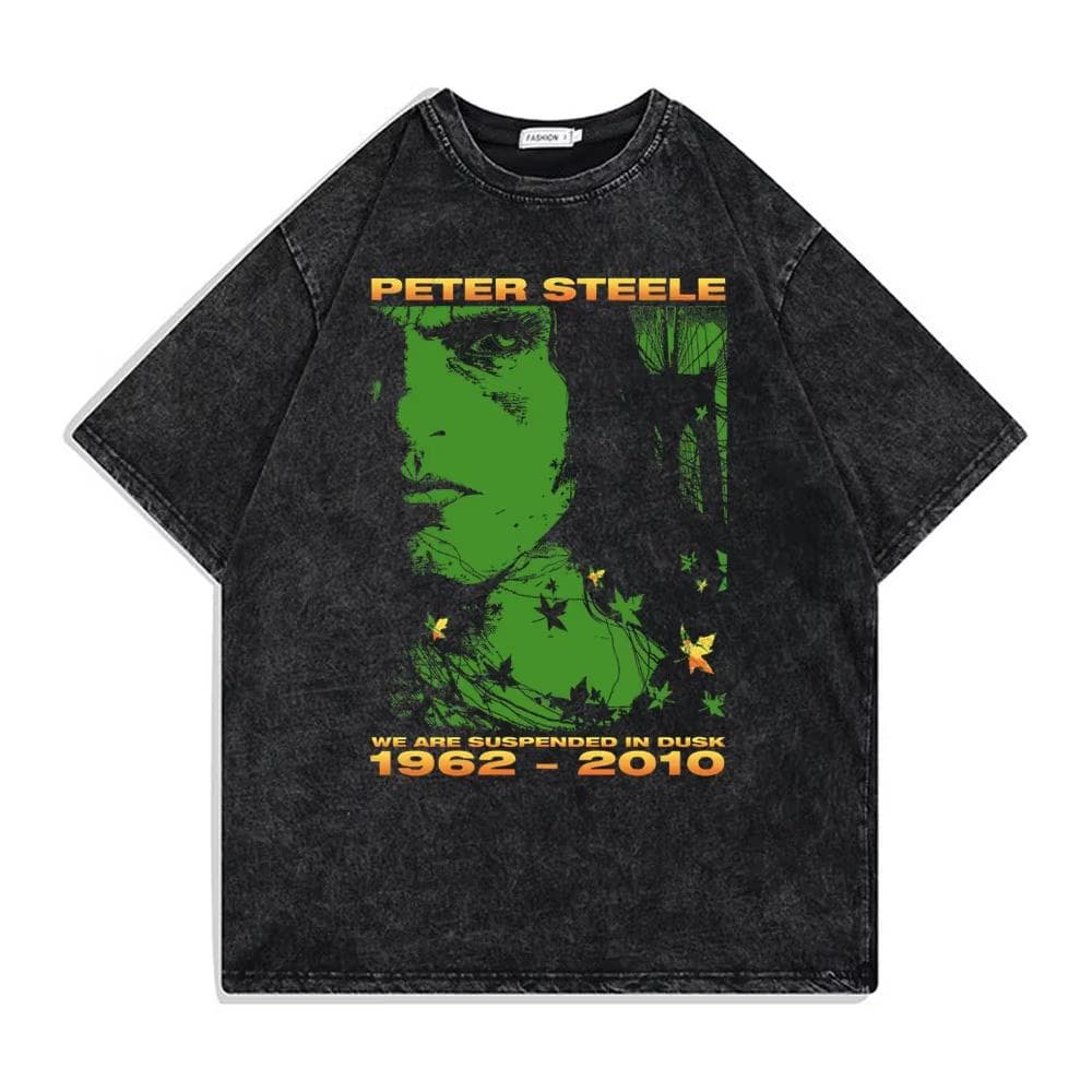 Rock Band Type O Negative Suspended In Dusk Streetwear Washed Vintage Tshirt Oversize Tee Men women Casual Top S