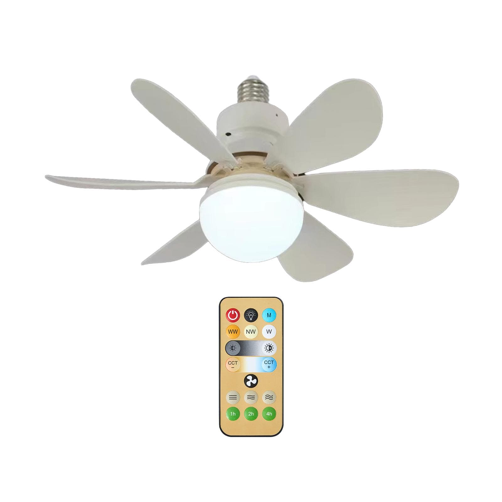 LED Fan Light Remote Control Multi-color Dimmable Home Kids Room Bedroom Fan Lights Acrylic Lampshade