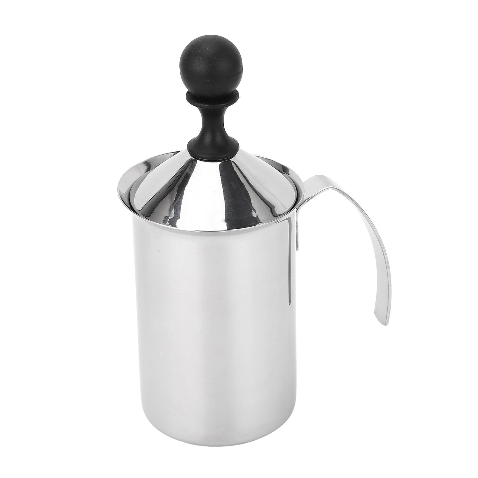 Manual Milk Frother 304 Stainless Steel Dual Filter Mesh Manual Milk Foamer for Coffee Hot L(for 6.5-9kg)