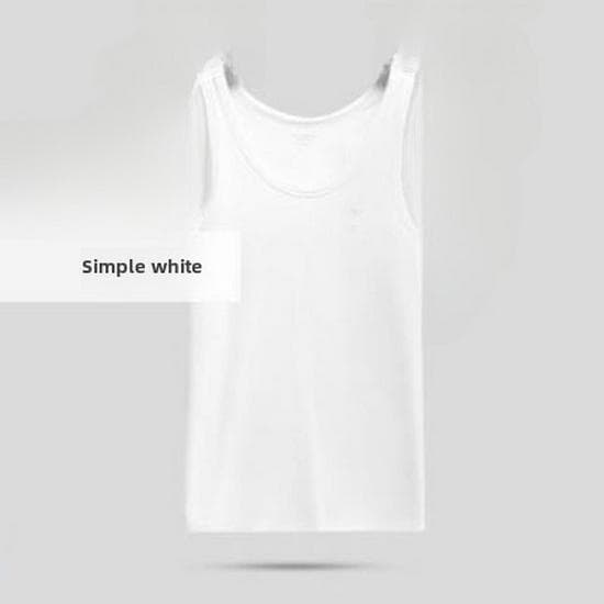 Men's Slim Fit Cotton Sleeveless Summer Sports Vest 3XL white
