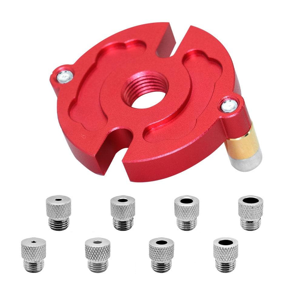 Woodworking Self-Centering Doweling Jig Drill Kit Vertical Hole Drilling Guide Punch Locator Tool red
